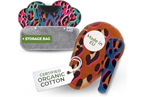 Natissy Salvaslip Reutilizable TANGA; 7-Pack (S) THONG Salvaslip Algodón Orgánico HECHAS EN LA UE; Compresas Lavables sin PUL; Salvaslip Tela para el uso diario, flujo blanco, NO para menstruación