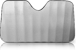 LEIVESTE-Parasole Auto Parabrezza, Interno Pieghevole Con Chiusura Clip, Coprisole Contro i Raggi UV, per Macchina (Medium-(70x130cm))
