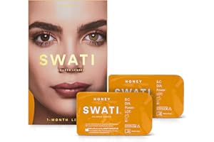 ‎SWATI Honey (Hasel) - 1 Monate Kontaktlinsen Farbig - SWATI Cosmetics Natürlich Aussehende Kontaktlinsen