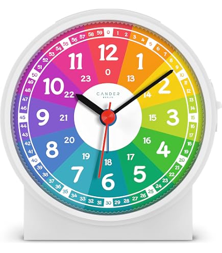 Horloge Murale Silencieuse Pour Enfant Cander Berlin - 25 Cm, Design Bois Multicolore, Apprentissage De L'heure Analogique Cadran Coloré 25cm Aspect Bois Horloge Murale Silencieuse Pour Enfant Cander Berlin - 25 Cm, Design Bois Multicolore, Apprentissage De L'heure Analogique Cadran Coloré 25cm Aspect Bois