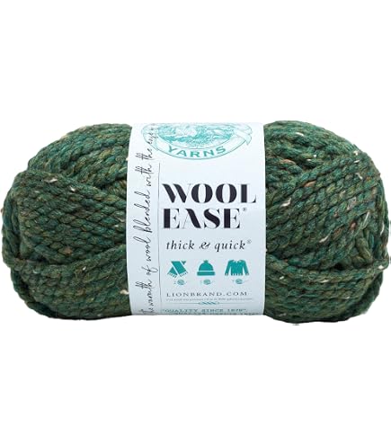 Laine à Tricoter Wool-Ease Thick & Quick Lion Brand - Pelote 170g/97m, 80% Acrylique 20% Laine, Lavable Machine