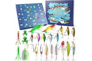 Mason Life Fishing Advent Calendar Men 2025, Christmas Countdown Calendar, Fishing Gifts For Men Lure Kits 24pcs, Fish Bait Accessories, Pike Lures, Sea Accessories Gifts for Him