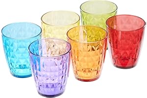 Tognana Gemma, lot de 6 verres cc 320, verre, multicolor