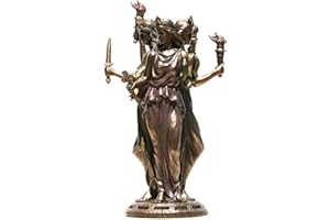 VERONESE Hecate Hekate - Estatua Griega de la Diosa de la Magia con Acabado de Bronce (30 cm)