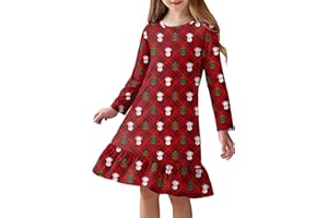 Arshiner Camicia da Notte Bambine Pigiama Maniche Lunghe per Bambini Abito da Notte con Scollo Trapezio Rotondo Invernale per Ragazze Girls Nightgown 4-12 Anni