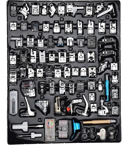 52pcs/set Piedini Macchina Cucire Domestica Piedino Premistoffa Professionale Kit per Piedi Passeggio Piedini Premistoffa per Macchina da Cucire per Singer