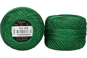 Anchor Perlgarn 8, 4591008-00229, Farbe:dunkelgrün, Stickgarne