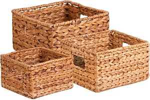 Honey-Can-Do STO-02882 Bananbladskorgar, olika storlekar, 3-pack, naturlig