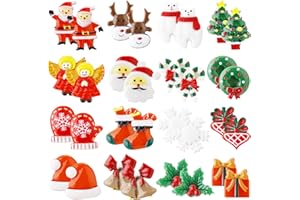 Elicola 16 Pairs Christmas Clip on Earrings for Girl Princess Pretend Play Earrings No Pierced Dress Up Jewelry Set