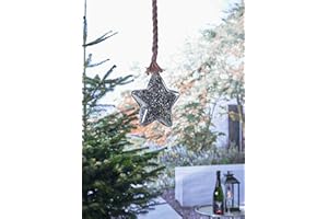 Luxform Battery Operated Hemp Rope Hanging Light with Star IP44 Rated