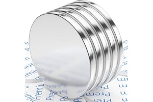 FINDMAG 5 Pcs 30 mm x 2 mm Super Strong Neodymium Magnets, Fridge Magnets, Rare Earth Magnet Strong, Whiteboard Magnet for Crafts, Wood Board, Wall, Glass, Cabinet, Photos, Tools, Experiments, DIY