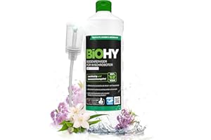BiOHY Nettoyant pour sols pour robots de nettoyage avec une senteur fraîche de printemps (Bouteille de 1l) + Distributeur | concentré pour tous les robots d'essuyage et d'aspiration (Wischroboter)