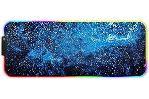 DORRISO RGB Gaming Mouse Pads Large XL 800x300x3 mm Led Mousepad Anti-slip Rubber Base Computer Keyboard Mice Mat for PC Laptop Desk Gaming Mouse Mats Blue