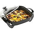 VonShef Multi Cooker 5L – 30cm Electric Frying Pan with Lid & Adjustable Temperature Control, Easy Clean, Non Stick Aluminium with Cool Touch Handles & Detachable Power Cable for Serving – 1500W