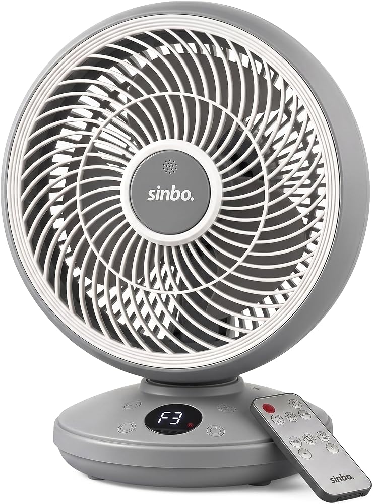 Sinbo SF-7702 Sessiz Masaüstü Vantilatör | Kumandalı 1.5 mt Kablolu Mini Fan | Otomatik Salınımlı Aroma Hazneli