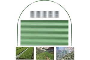 GGOUPTY Greenhouse Hoops for Raised Beds 30 Pcs 17 Inches Green Detachable Fiberglass Support Hoops Frame Grow Tunnel Garden Hoops for Garden Fabric