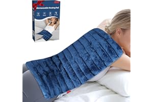 ‎COMFYTEMP Comfytemp Groß gewichtetes Körnerkissen 30x60cm 1,8kg Mikrowelle Wärmekissen, Natürliche Leinsamen Feuchte Wärme für Rücken Nacken Schulter Bauch Beine Knie XXL