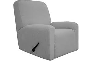 Easy-Going Sofa Cover Stretch 4 Pieces Furniture Protector Couch Soft Elastic Bottom Spandex Jacquard Fabric Small Plaid 4 Pieces Large