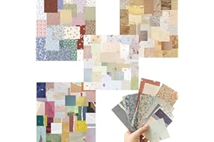 HNJKJEU 240 X Blocchi di fogli Pad Carta per Decoupage DIY Fiore Carte Decorative Scrapbooking Carte Creative Papers, Carta Artigianale con Motivo su un lato, 54-110 mm, ideale per scrapbooking, bricolage
