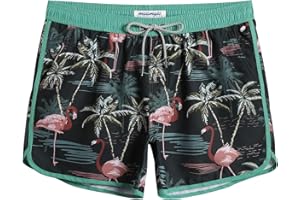 MaaMgic Bañador Hombre de Natación Secado Rápido Interior de Malla Pantalones Cortos d'Aire Vintage 80s 90s