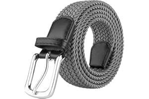 JUKMO Elastic Braided Belt, Stretch Woven Belt in Gift Box
