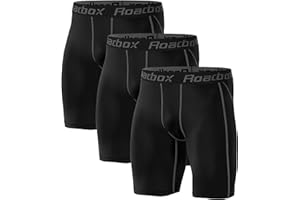 ‎ROADBOX Roadbox 1, 2 oder 3 Pack Herren Kompressionsshorts, Schnelltrocknendes Base Layer Unterhose Tights Kurz Laufunterwäsche