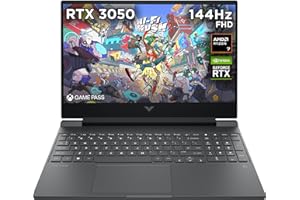 HP Victus 15.6" Gaming Laptop | AMD Ryzen 7 7445H Processor | 16GB RAM | 512GB SSD | NVIDIA GeForce RTX 4050 | 144Hz FHD IPS Anti-glare Display | Windows 11 | AMD FreeSync | Fast charge | 15-fb3003sa