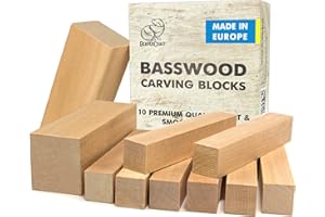 BeaverCraft BW10 Set di blocchi di legno di tiglio grande per intaglio del legno di tiglio per intaglio del legno blocchi di legno non finiti - Whittling Wood Soft Carving Blocchi di legno per