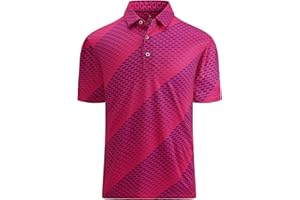 Alex Vando Herren Poloshirt Feuchtigkeitsableitend Kurzarm Atmungsaktiv Druck Golf Polo Shirt Schnelltrocknend Männer Polohemd