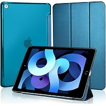 Coque Ultra Fine EasyAcc Pour IPad 10,2" 7/8/9e Gen - Translucide Mat (Bleu Paon)