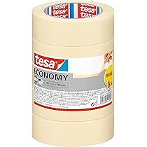 Nastro Adesivo Crespato Tesa 55513 - 50m X 50mm, Per Mascheratura E Pittura, Adesivo In Gomma Naturale - Foto 8