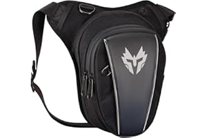 LOCAL LION Beintasche Motorrad Herren, Oberschenkeltasche Damen Wasserdicht, Hüfttasche Motorrad Zubehör zum Motorradfahren Reisen Laufen Radfahren Wandern Angeln, Schwarz