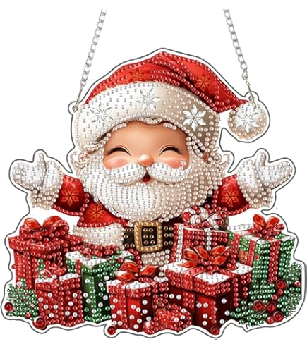 Wisebom Diamond Painting Anhänger Set - 2x 5D DIY Diamant Malerei Mit Schlüsselanhänger