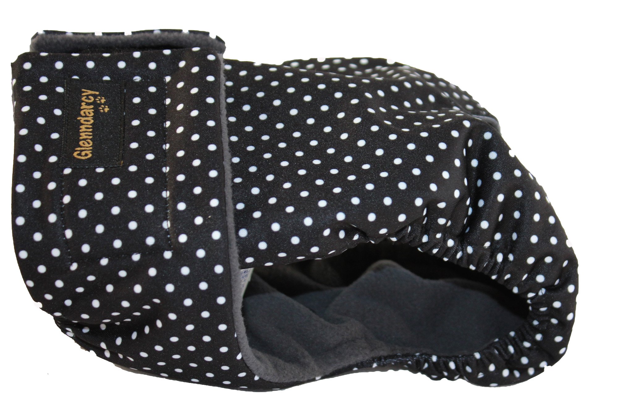 Glenndarcy Female Dog Season Diaper Nappy Dotty Black Extra Small