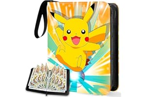 SINAIKEPOO Sammelalbum für Karten 4 Taschen, Album 50 Seiten Sammelmappe Karten Halter Heft Ordner, 50 Seiten 400 Karten Sammelkarten Kapazität