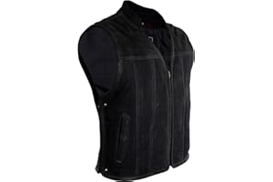 MDM Motocyklowa kamizelka motocyklowa ze skóry bawolej