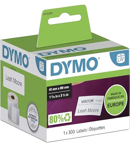 5 Rotoli Etichette Multiuso Compatibili Dymo 30336 &ndash; 1" X 2 1/8", 500 Etichette Per Rotolo, Nuove
