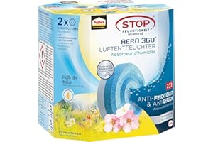 ‎PATTEX Pattex AERO 360° Wildblumenwiese Tabs Nachfüllpack, reduzieren Feuchtigkeit und schlechte Gerüche, Nachfülltabs für den Luftentfeuchter AERO 360°, 2er-Pack (2x450g)