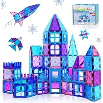 Costruzioni Magnetiche Per Bambini 43 Pezzi – Blocchi Magnetici STEM, Per 3+ Anni, Con Scatola Metallo, Gioco Creativo Educativo