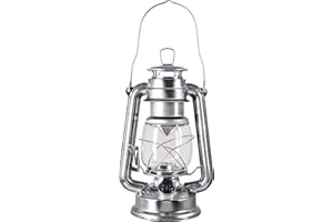 Amtech - 15-LED Hurricane Lamp for Camping, Barbeques, Emergency, and More, Lightweight, Portable with Carry Handle and Hanging Hook, Adjustable Brightness, Batteries Included