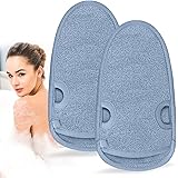 2 Pezzi Guanto Esfoliante, rimozione della pelle morta, Purifica i pori in profondità doccia per peeling e scrub corpo, per C