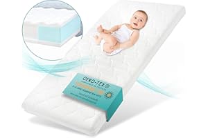 sun garden Matelas Enfant 60x120 x10 cm I Certifié Oeko Tex 100 I Matelas bébé idéal pour lit d’Enfant ou lit de Voyage I Housse Lavable à 60 °C I BALELU Edition