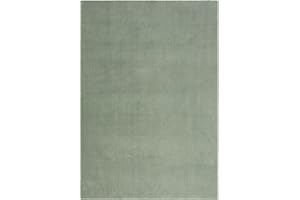 ‎THE CARPET the carpet Relax Weicher, Badezimmerteppich, Bad Set, Badematte, Badvorleger, Anti-Rutsch Unterseite, Waschbar bis 30 Grad, Super Soft, Felloptik Grün, 60 x 110 cm