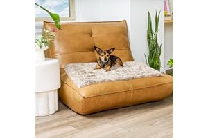 Furhaven Waterproof Throw Blanket for Dogs & Indoor Cats, Washable - Shaggy Plush Calming Long Faux Fur & Velvet Dog Blanket - Driftwood, Small