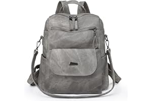 Puwuzixi Women's Backpack Waterproof Anti-Theft Lightweight PU Fashion Travel Multipurpose Convertible Purse Shoulder Bag Handbag Backpack