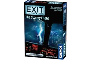 Thames & Kosmos EXIT: The Stormy Flight, Escape Room Card Game, Gry rodzinne na noc gier, gry imprezowe dla dorosłych i dzieci, dla 1 do 4 graczy, wiek od 10 lat