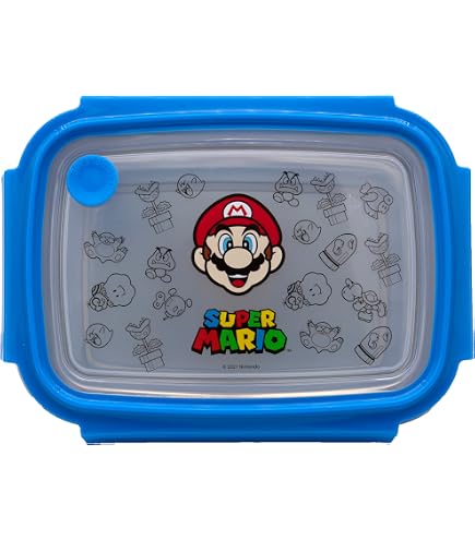 Super Mario Sandwichtoaster Aus Kunststoff – BPA-frei, Rechteckig, Mehrfarbig (Artikel 2712)