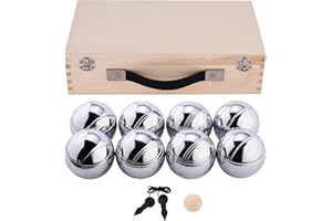 ENGELHART Weiblesgry 010206 – zestaw boules w drewnianej skrzynce, 8-częściowy