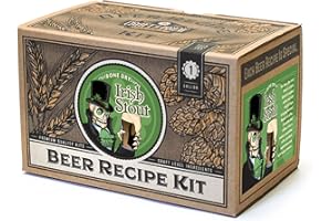 Craft A Brew Kit de receta de recarga de cerveza negra irlandesa Bone Dry; 1 galón; Ingredientes para la elaboración casera de cerveza