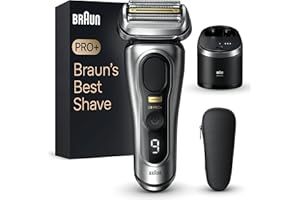 Braun Rasoir Electrique Hommes Series 9 PRO+ 9467cc, Etanche, Lame ProLift, Tondeuse Pro Trimmer Pour Rasage De Précision, Kit Barbe Homme Avec 5 Eléments De Rasage, Coffret Avec Station De Nettoyage